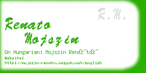 renato mojszin business card